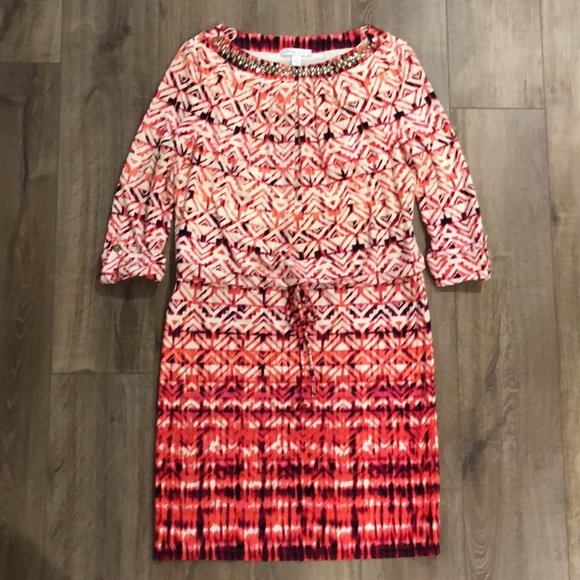 Like new! - LONDON TIMES Boatneck Dress w/Stretch - Picture 3 of 8